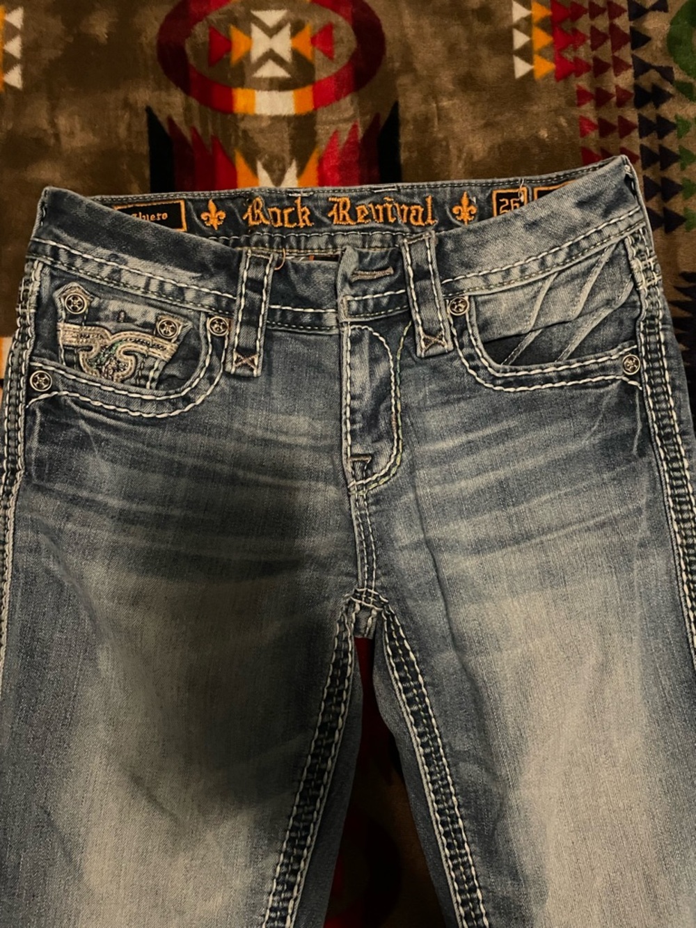 Rock Revival Light Blue Flare Jeans - Picture 2 of 8